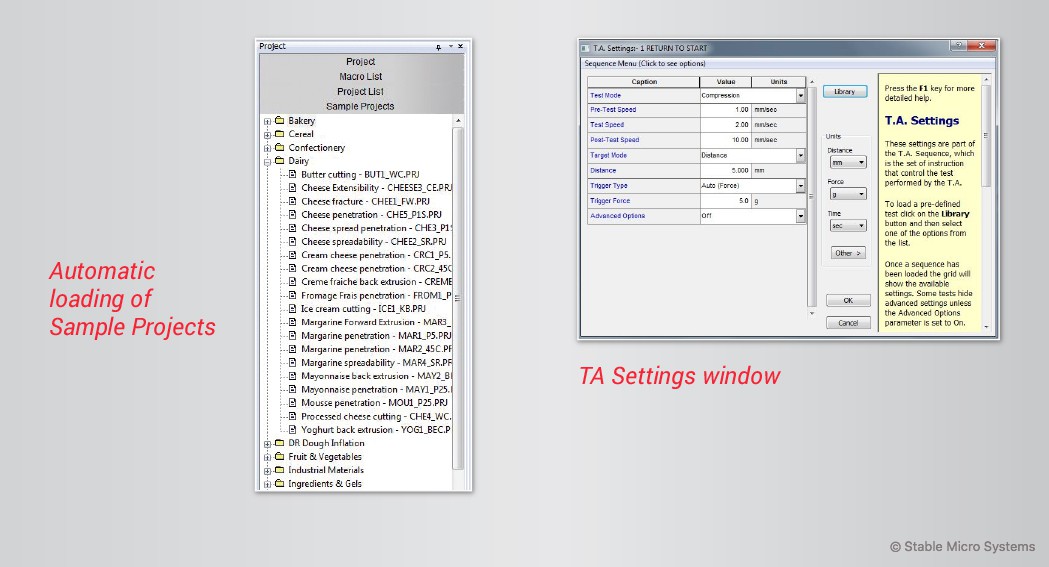 Choose a Project and modify any test settings to suit your product if necessary