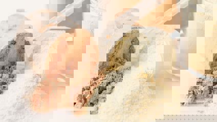 Plastic Scoops Containing Protein Powders