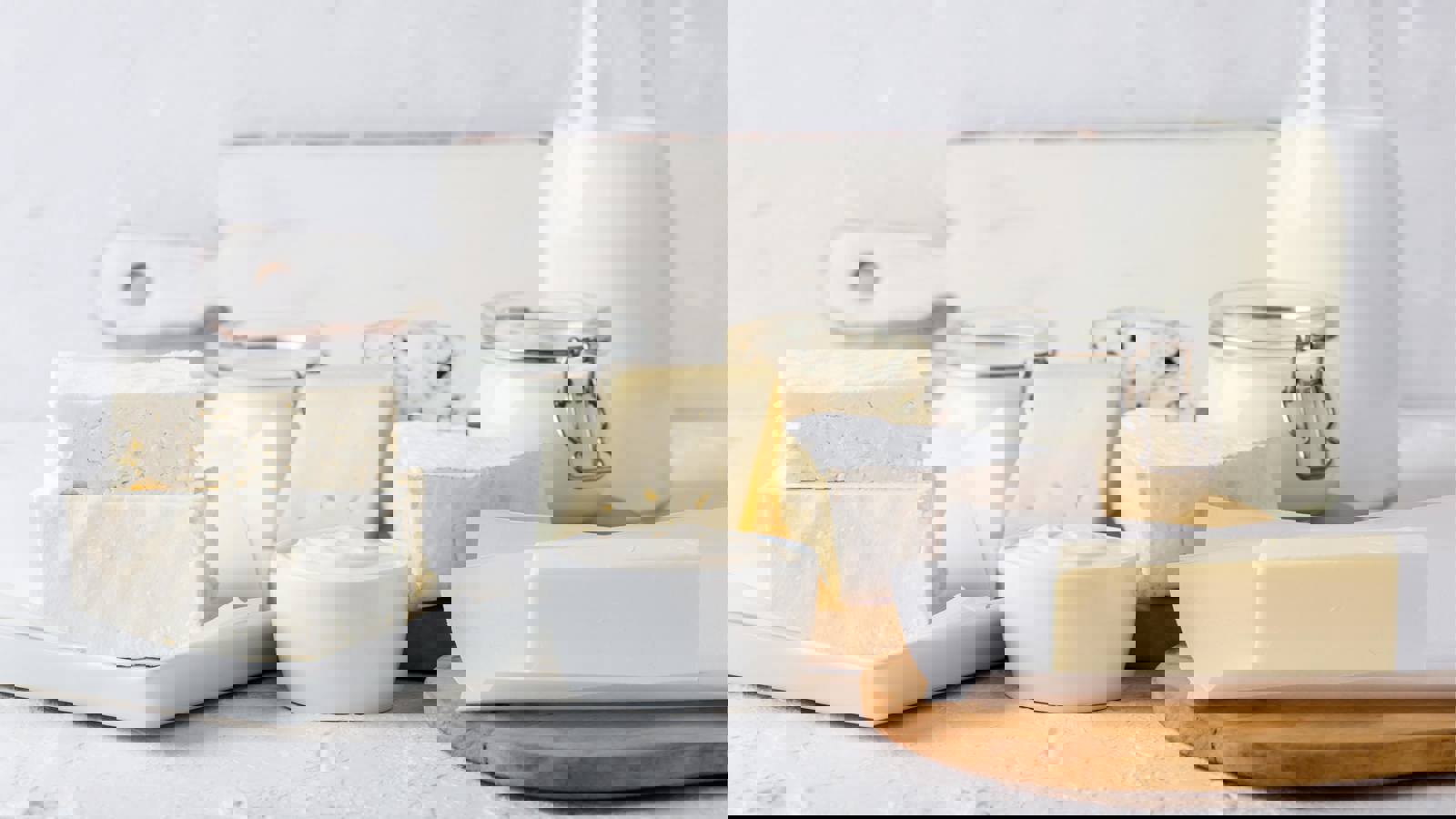 Dairy products, cheese, milk, butter, yoghurt