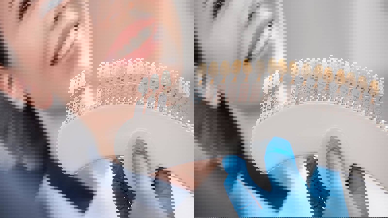 Patient under going dental restoration