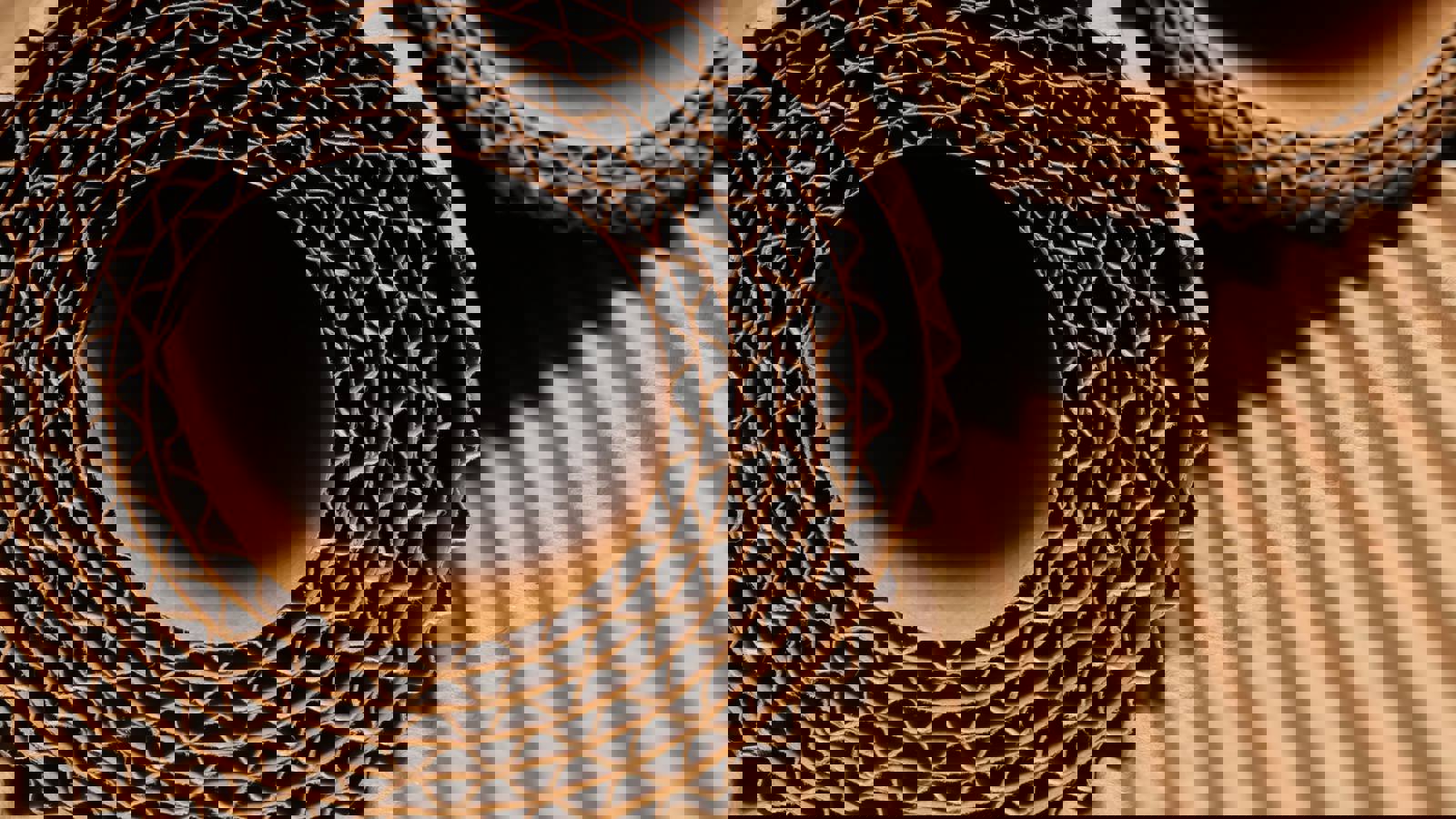 Rolls of corroagated cardboard