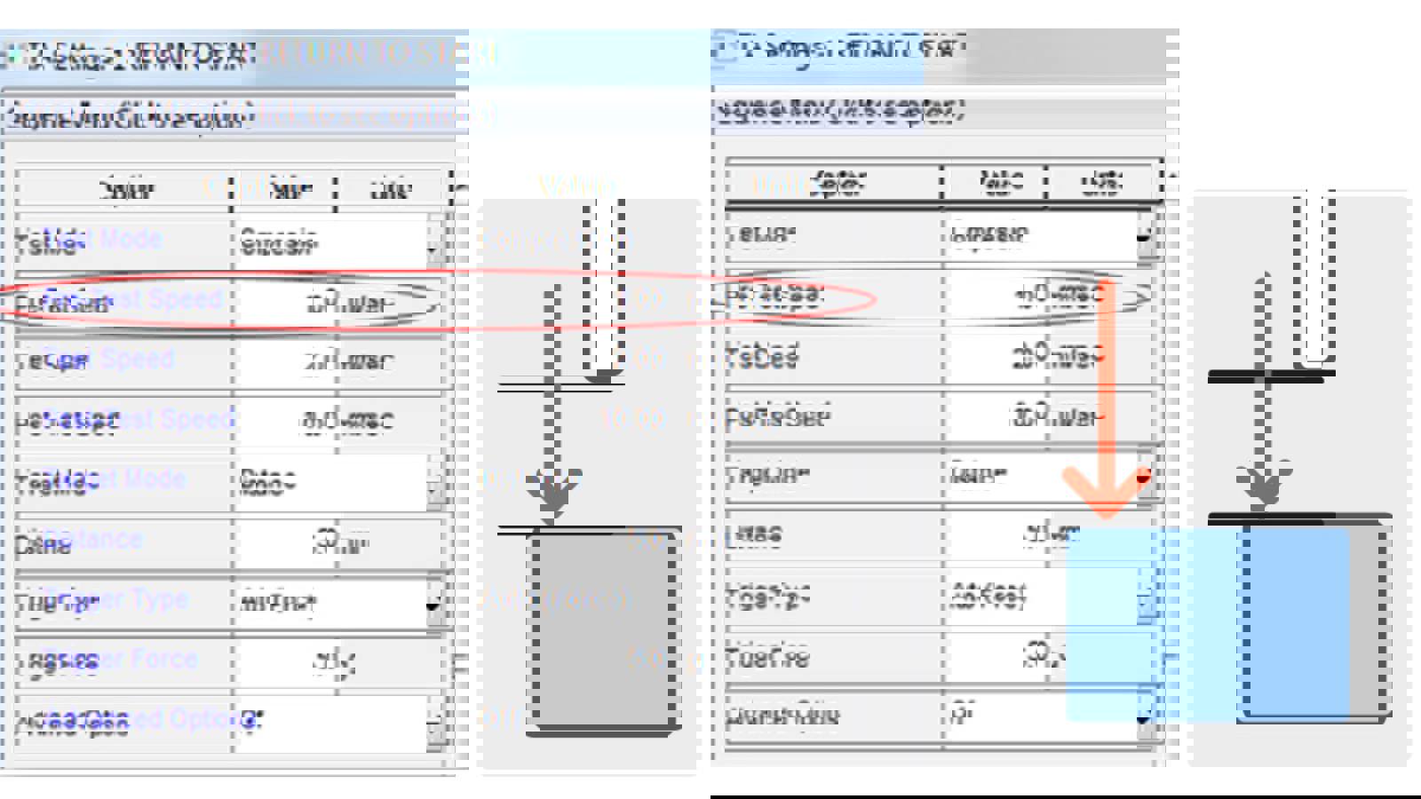 Pre-set speed screenshot