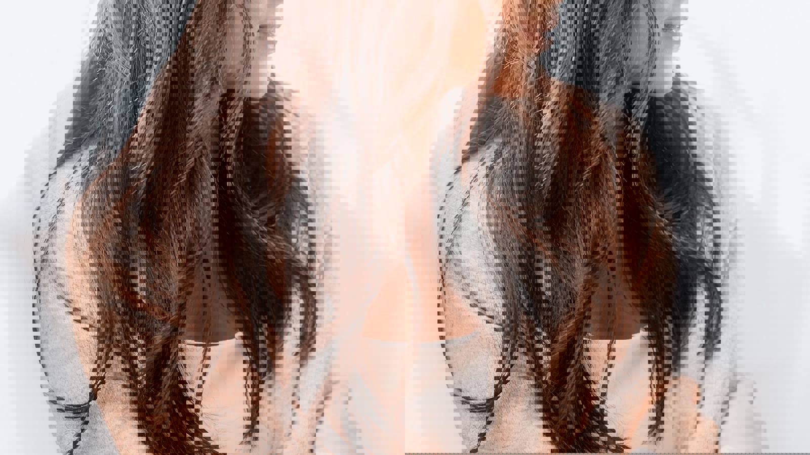 close-up of hair with volume and texture