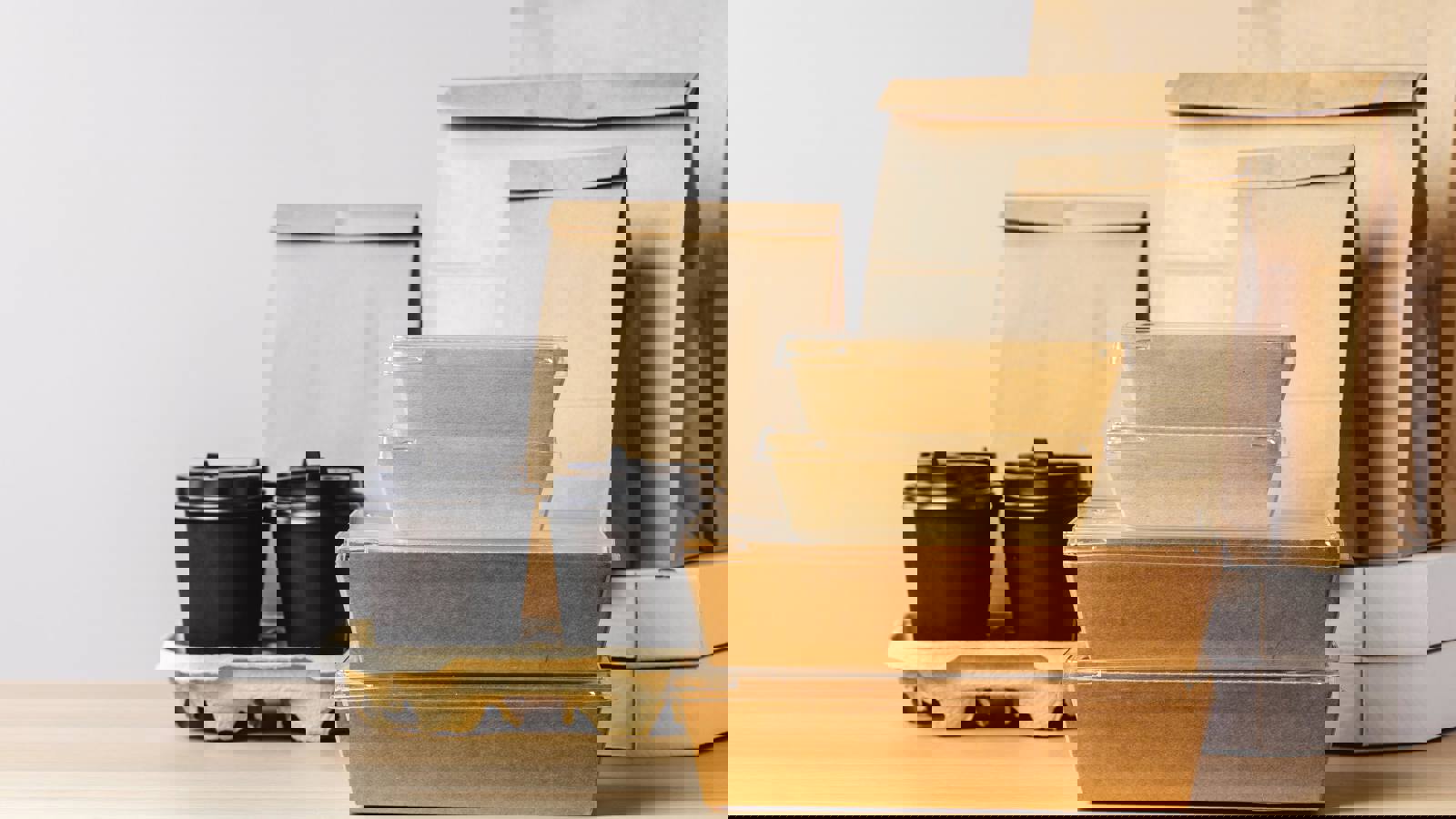 Examples of sustainable take away food packaging